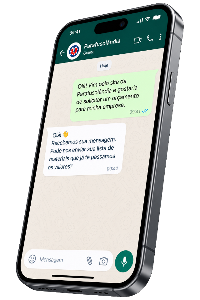 WhatsApp da Parafusolândia para solicitar orçamento